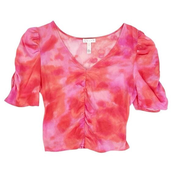 Leith Pink Watercolor Crop Top Small - Picture 1 of 6
